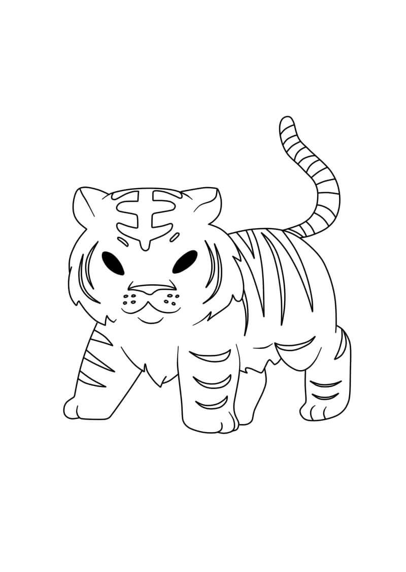 Desenho de Tigre para imprimir