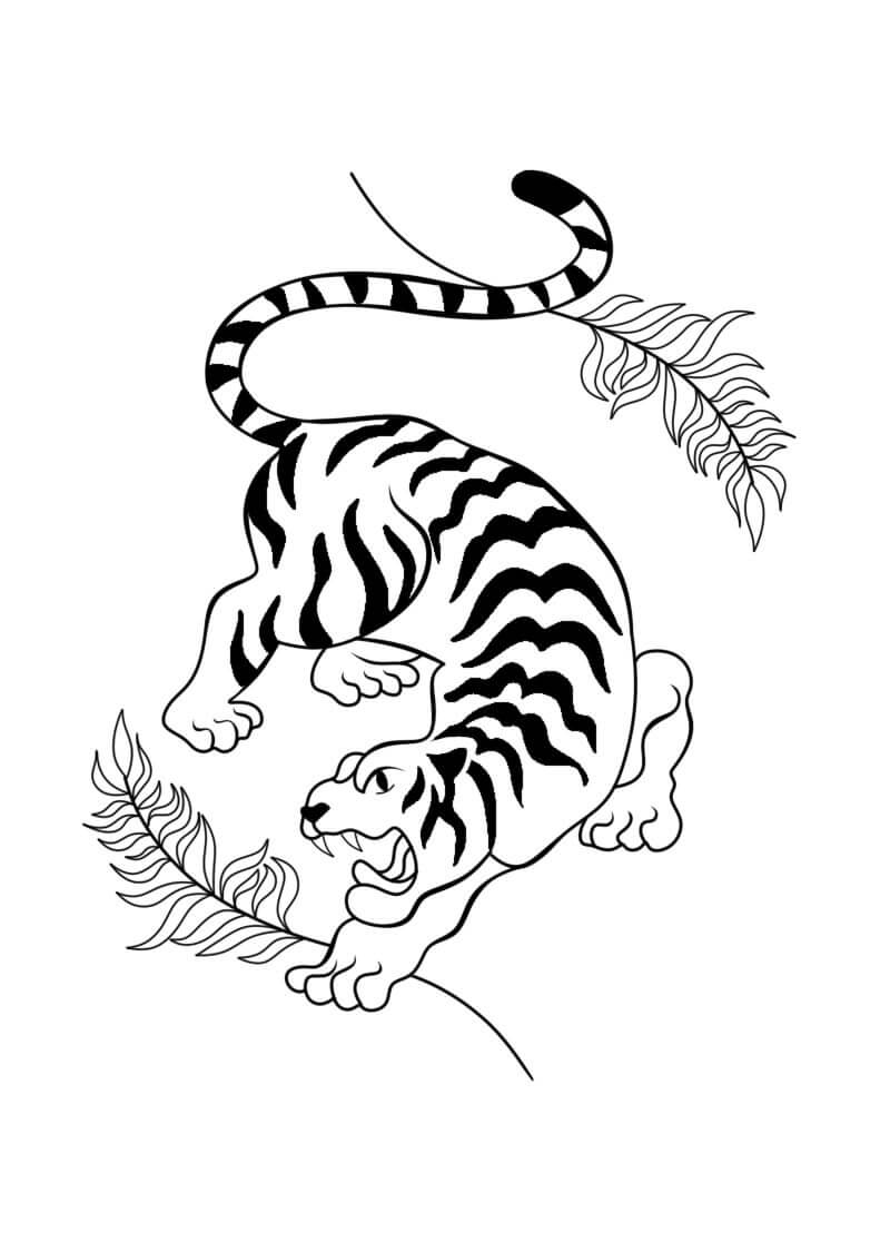 Desenho de Tigre para imprimir