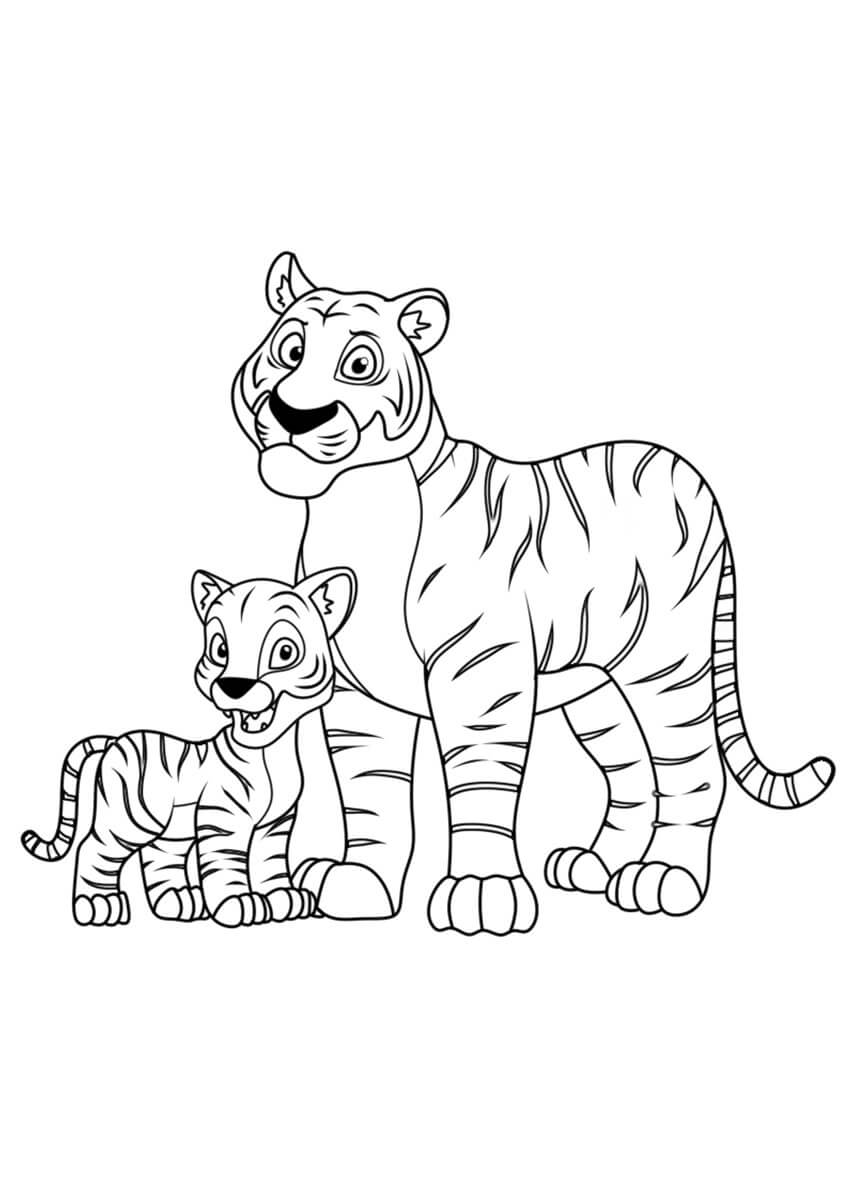Desenho de Tigre para imprimir