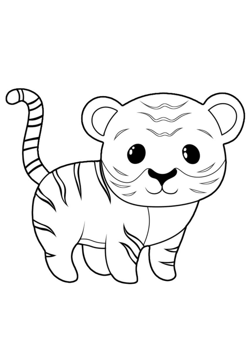 Desenho de Tigre para imprimir