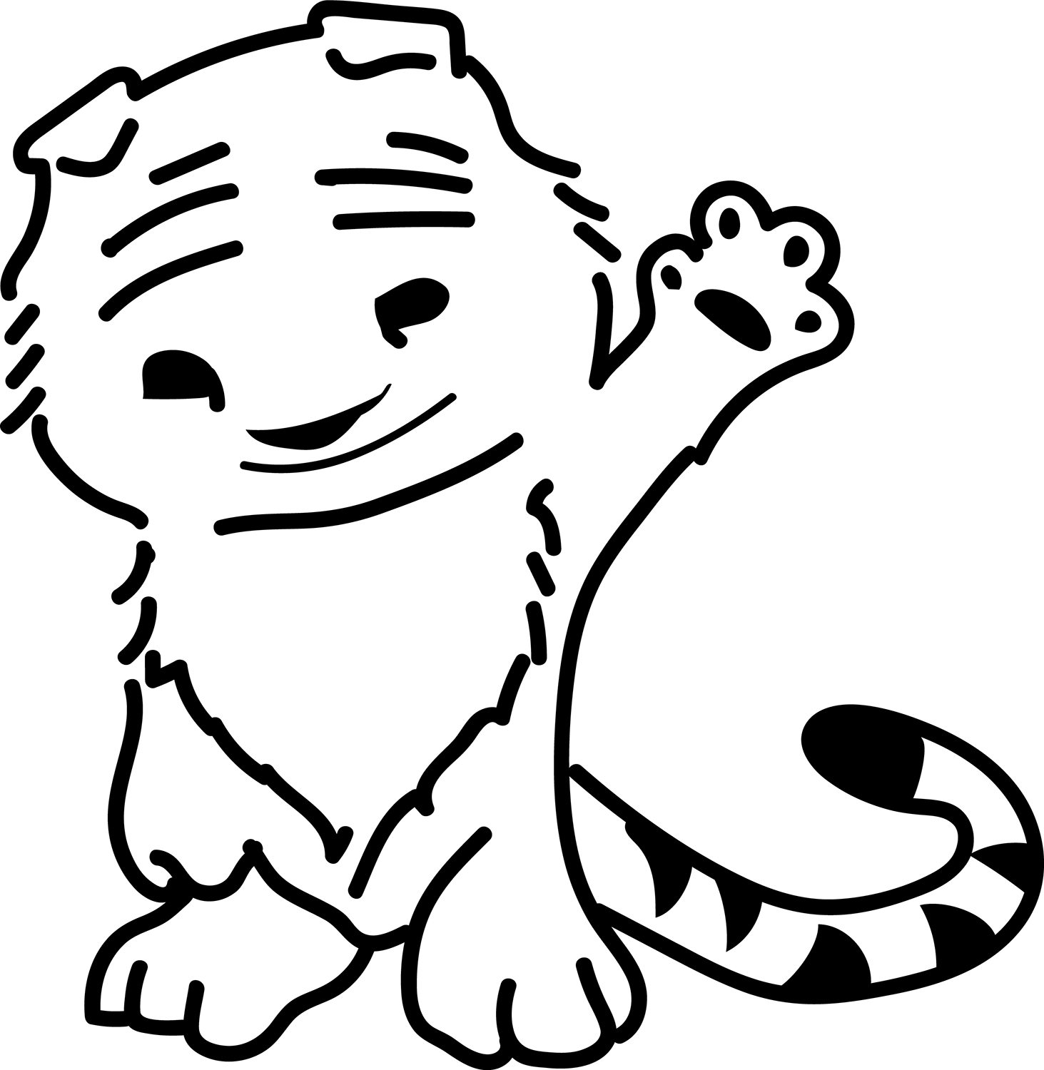 Desenho de Tigre para imprimir