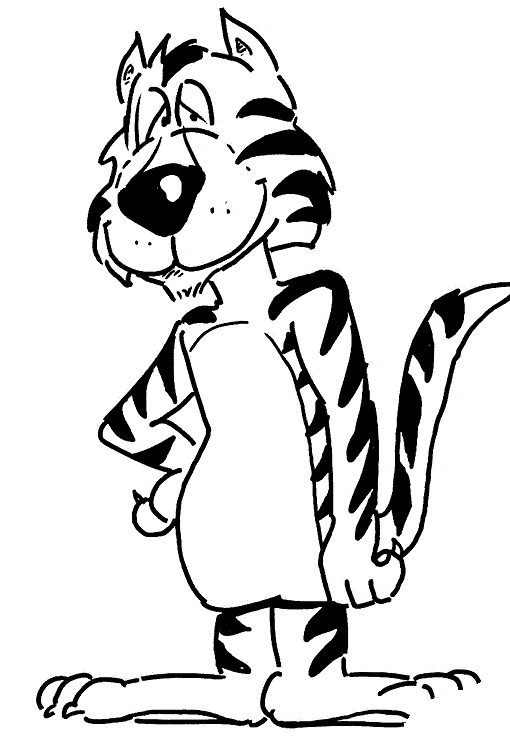 Desenho de Tigre para imprimir