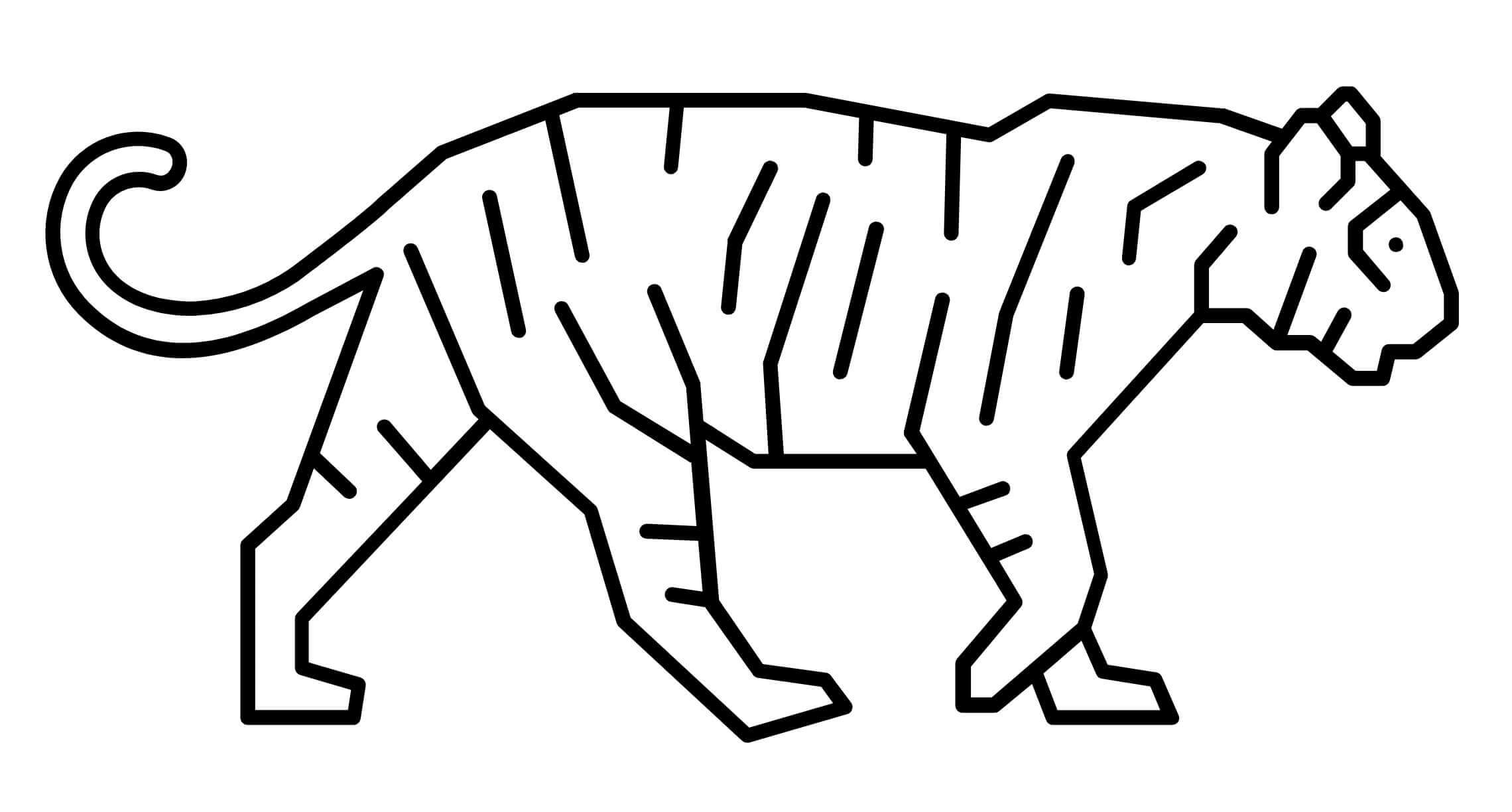 Desenho de Tigre para imprimir