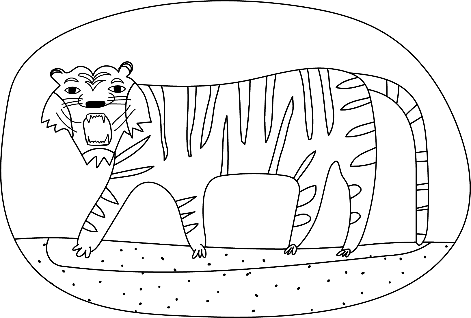 Desenho de Tigre para imprimir