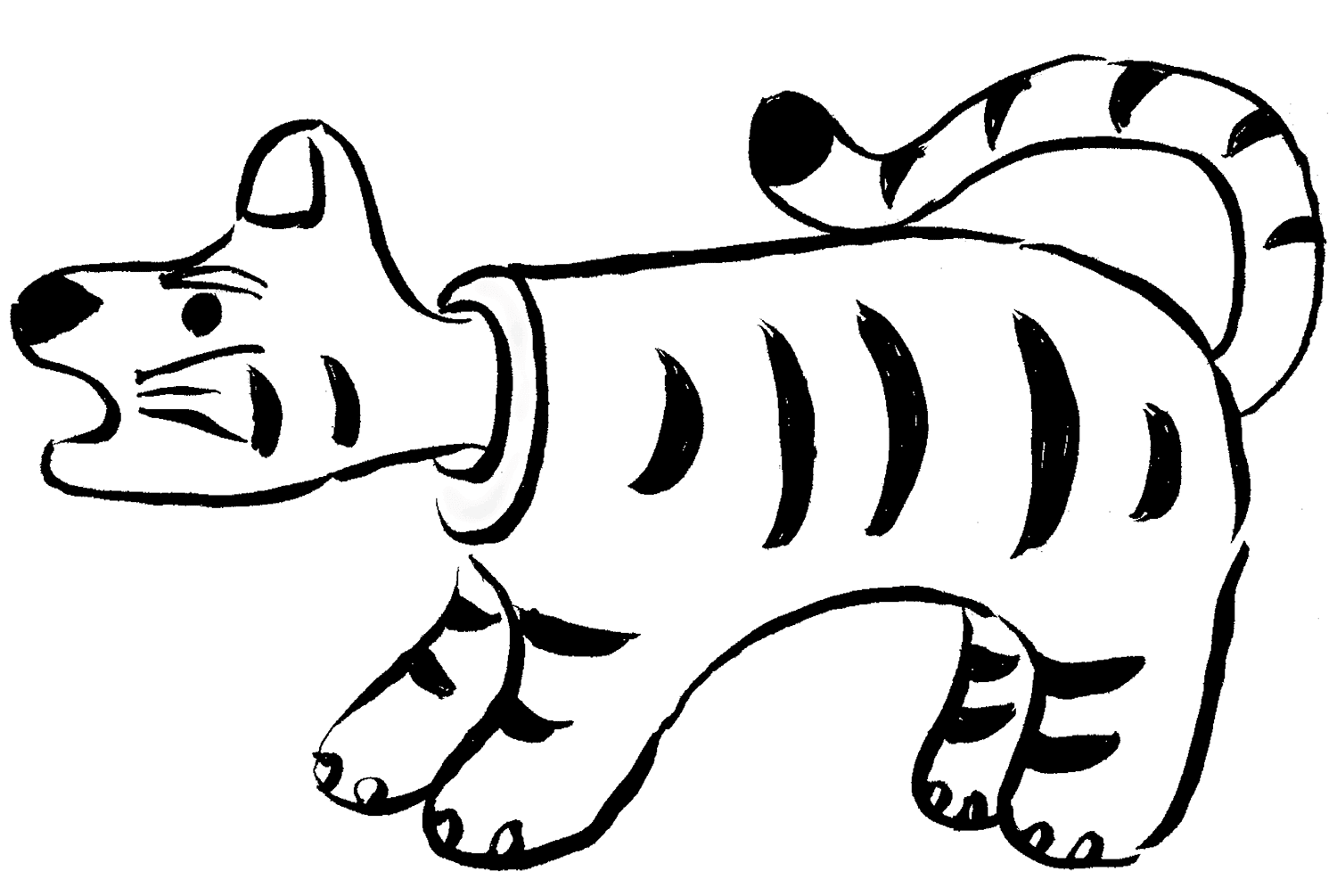 Desenho de Tigre para imprimir