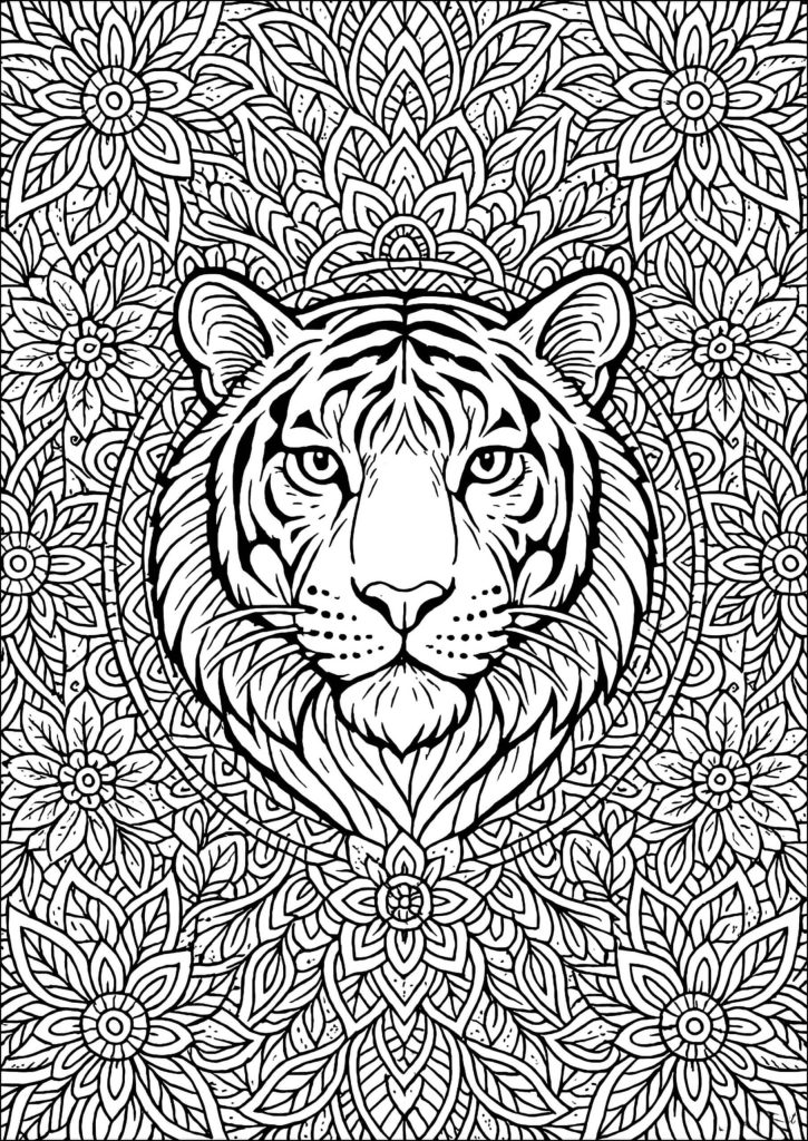 Desenho de Tigre para imprimir
