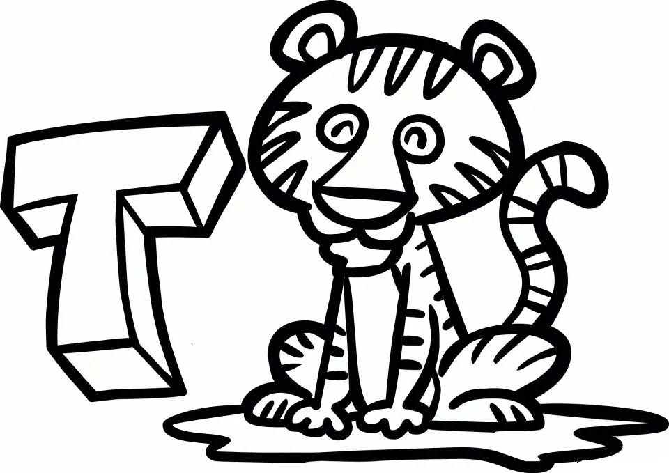 Desenho de Tigre para imprimir