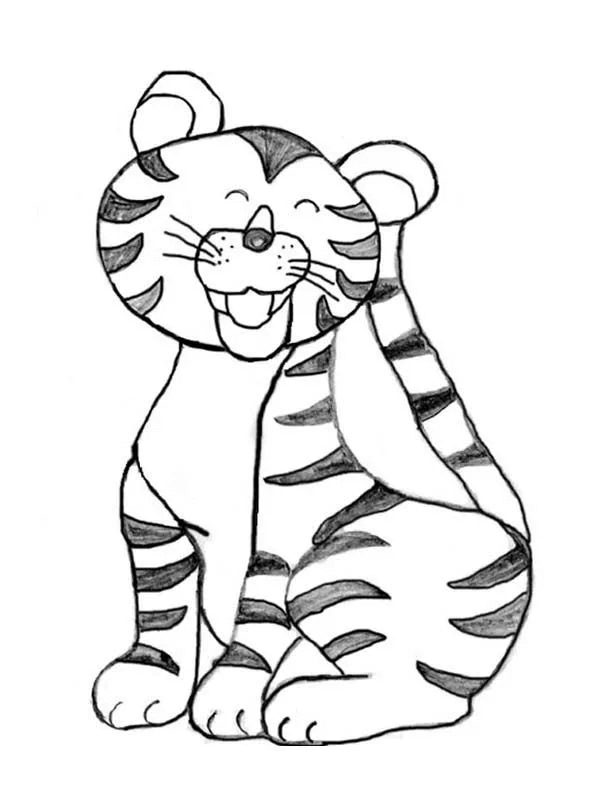 Desenho de Tigre para imprimir