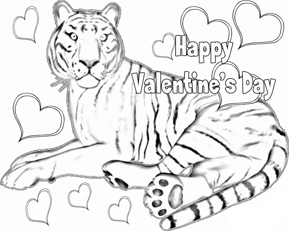 Desenho de Tigre para imprimir