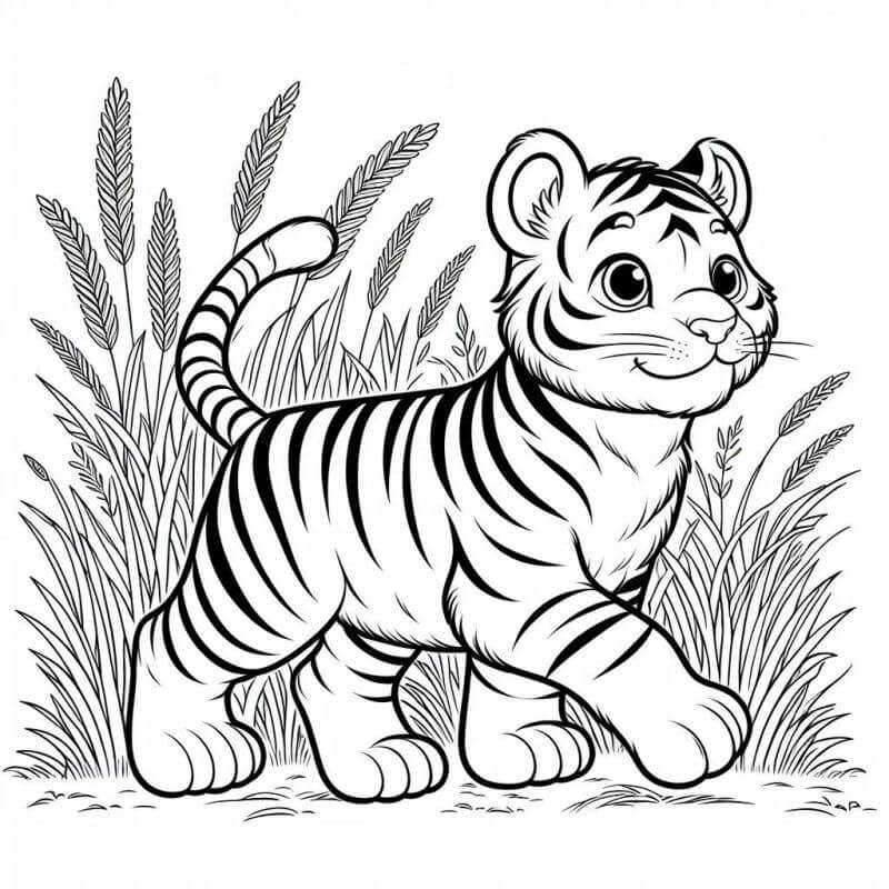 Desenho de Tigre para imprimir