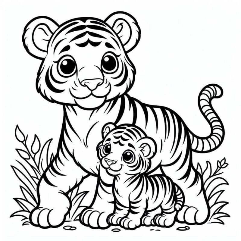 Desenho de Tigre para imprimir