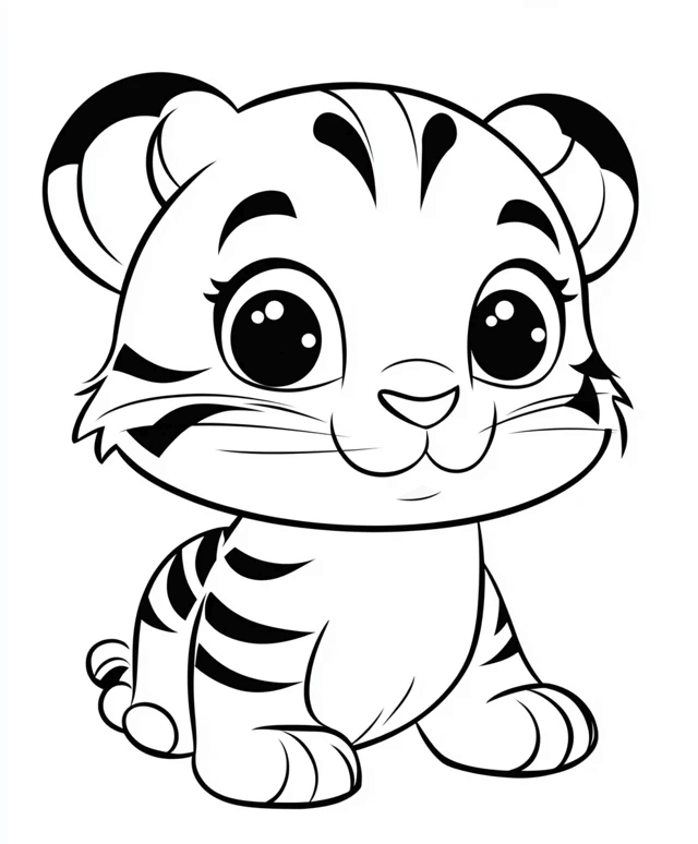 Desenho de Tigre para imprimir