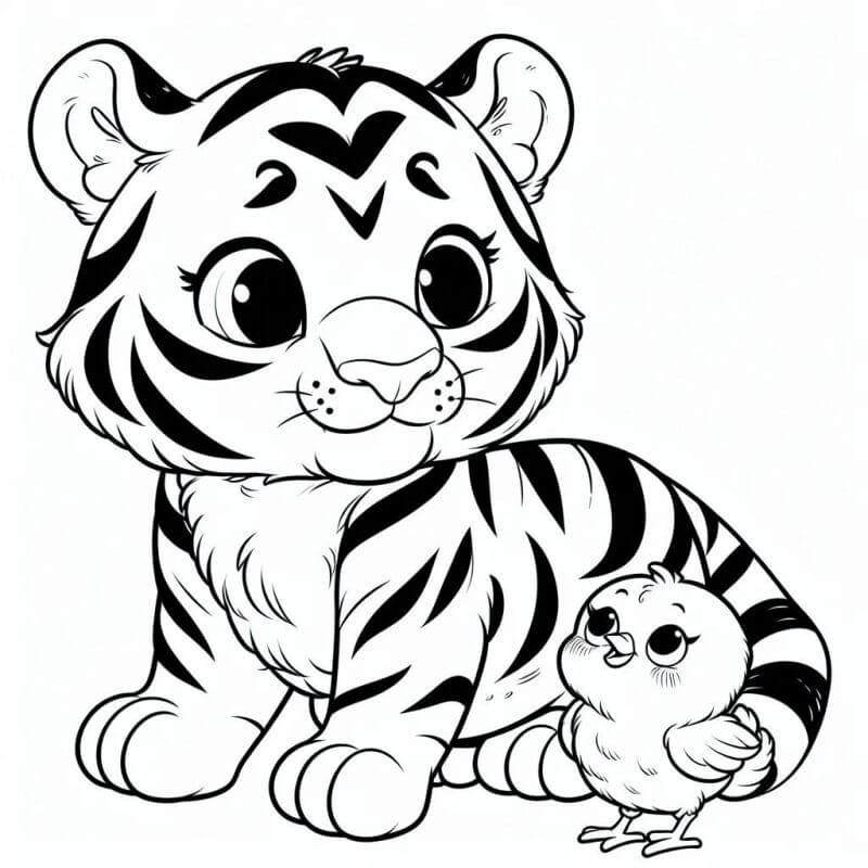 Desenho de Tigre para imprimir