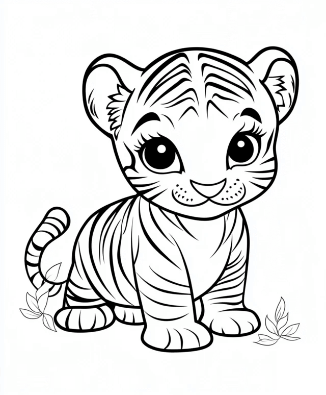 Desenho de Tigre para imprimir