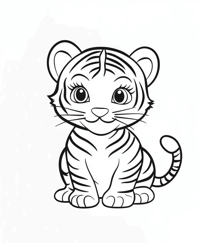Desenho de Tigre para imprimir