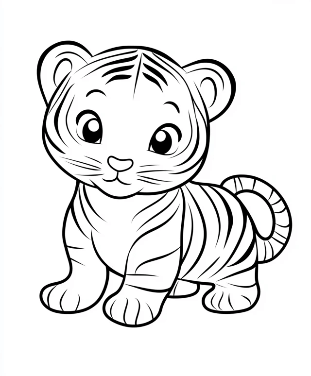 Desenho de Tigre para imprimir