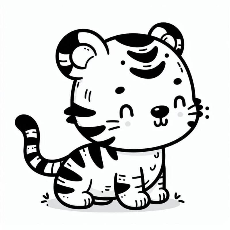 Desenho de Tigre para imprimir