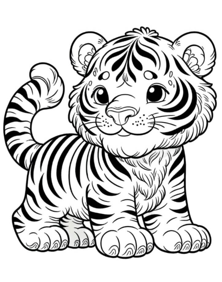 Desenho de Tigre para imprimir