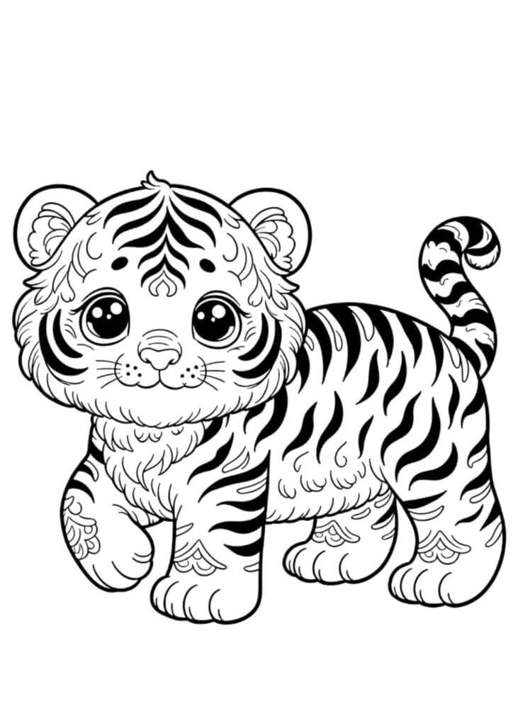 Desenho de Tigre para imprimir