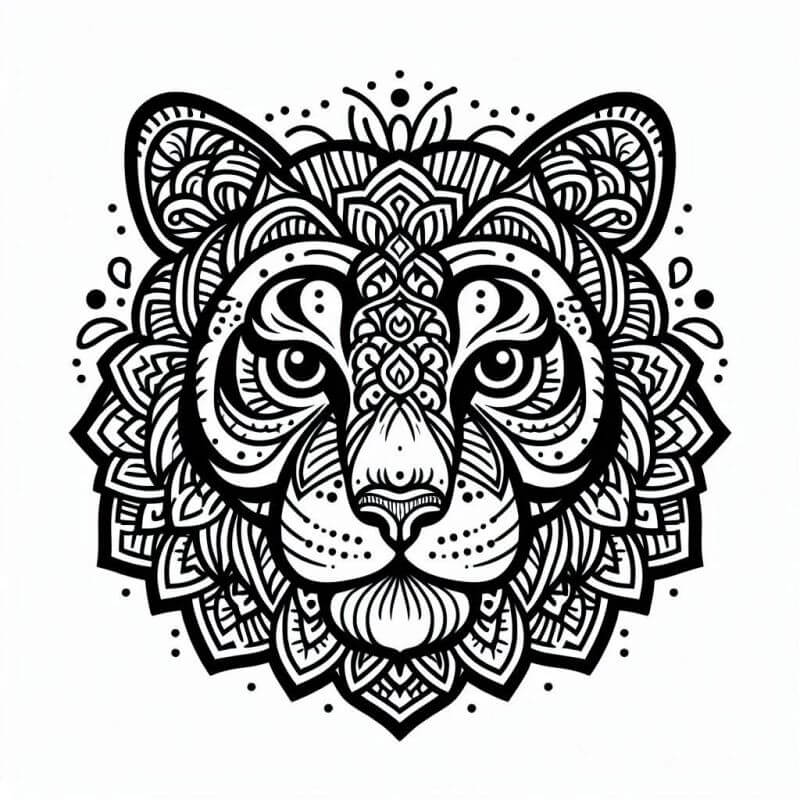 Desenho de Tigre para imprimir