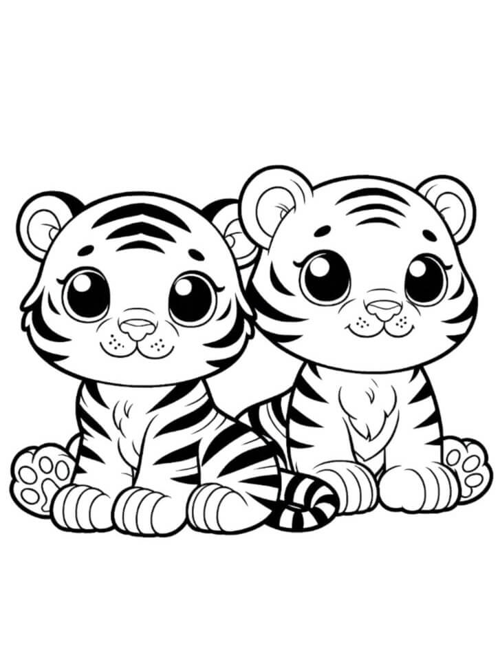 Desenho de Tigre para imprimir