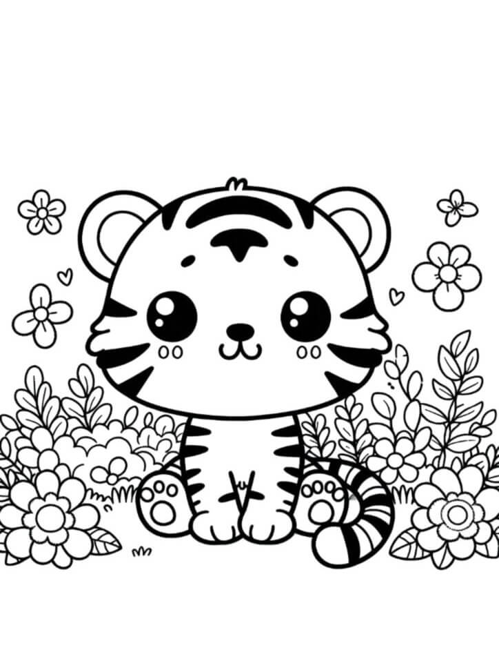Desenho de Tigre para imprimir