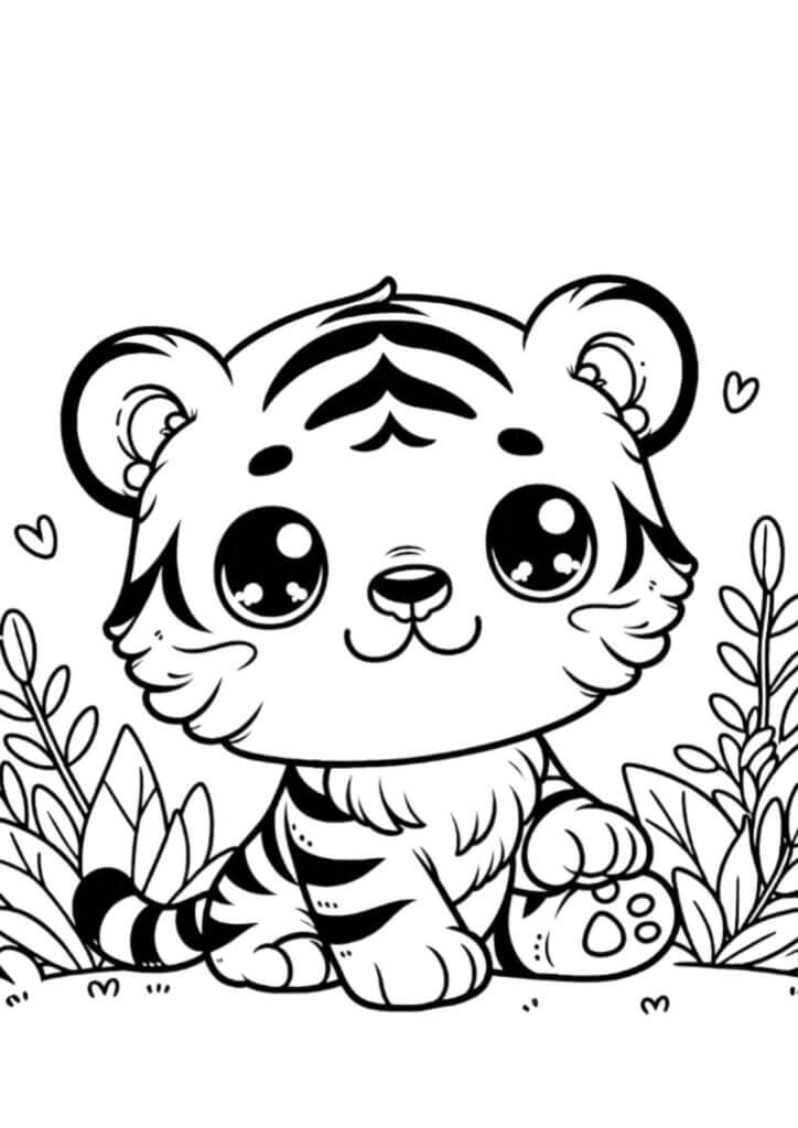 Desenho de Tigre para imprimir