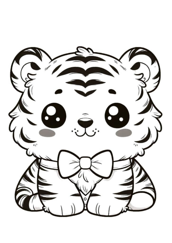Desenho de Tigre para imprimir