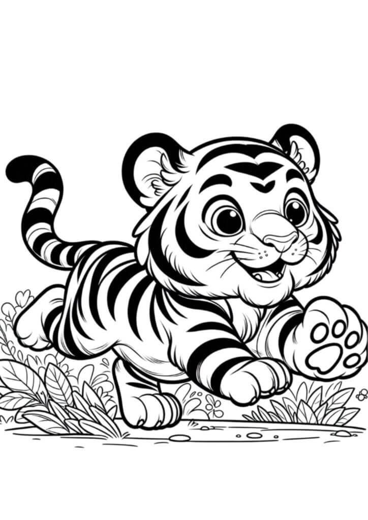 Desenho de Tigre para imprimir