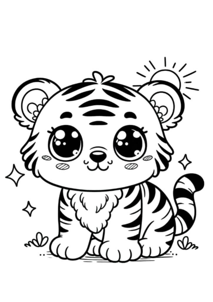 Desenho de Tigre para imprimir