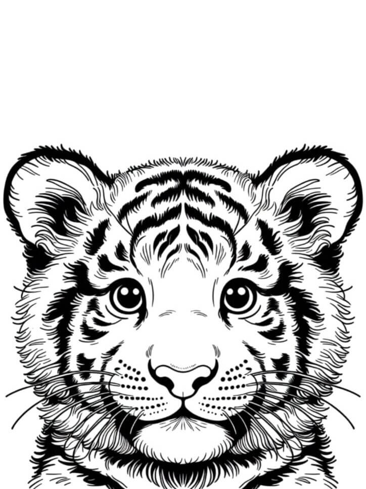 Desenho de Tigre para imprimir