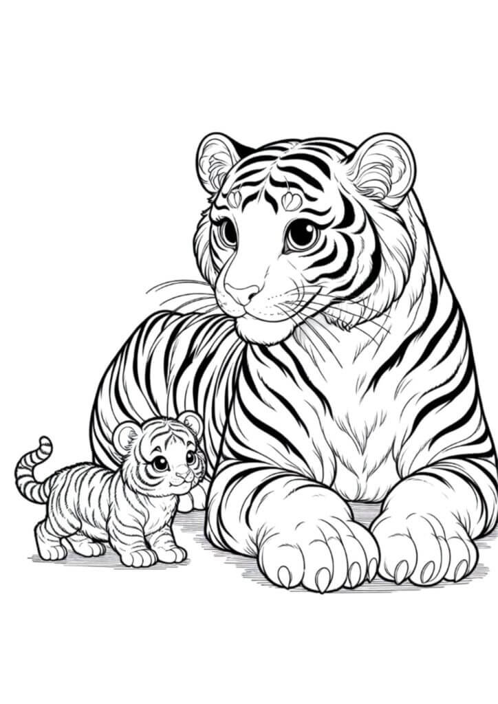 Desenho de Tigre para imprimir