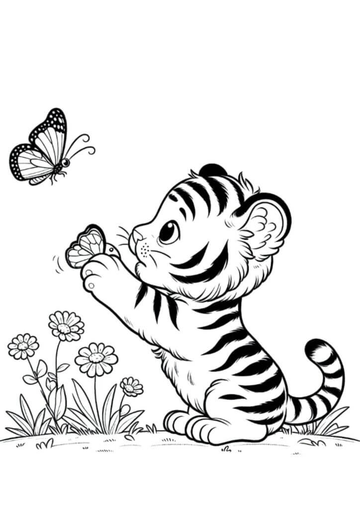 Desenho de Tigre para imprimir