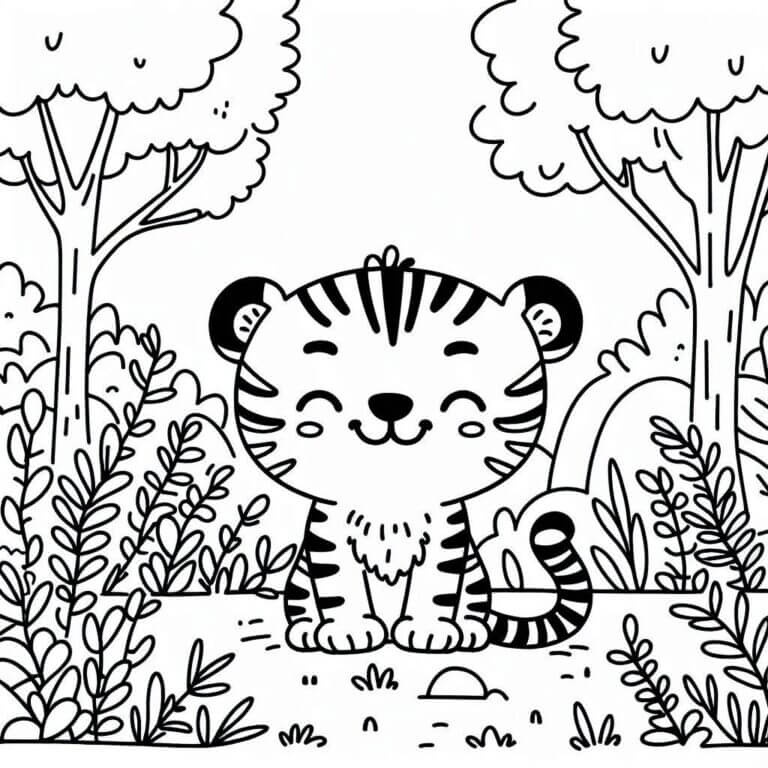 Desenho de Tigre para imprimir