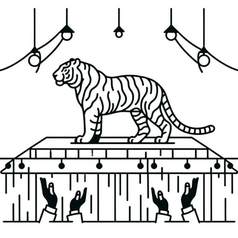Desenho de Tigre para imprimir