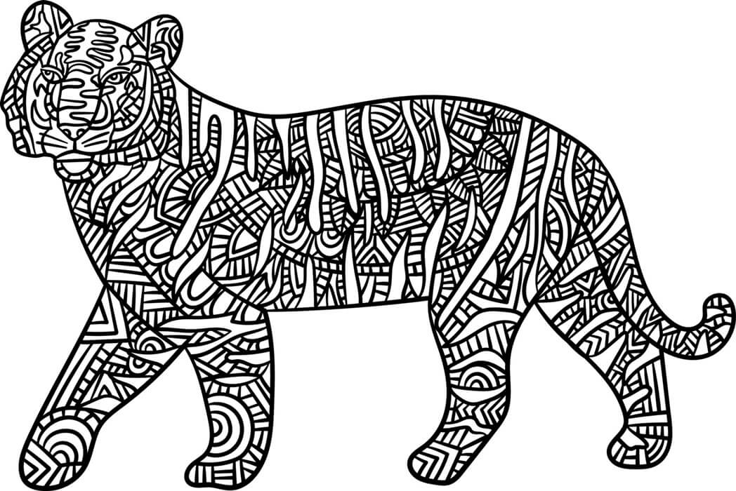 Desenho de Tigre para imprimir