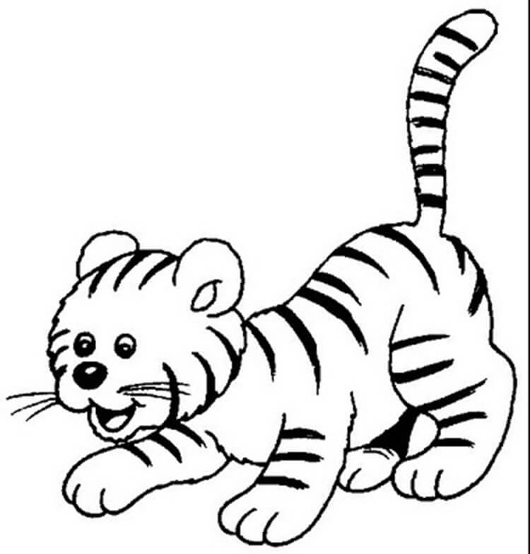 Desenho de Tigre para imprimir
