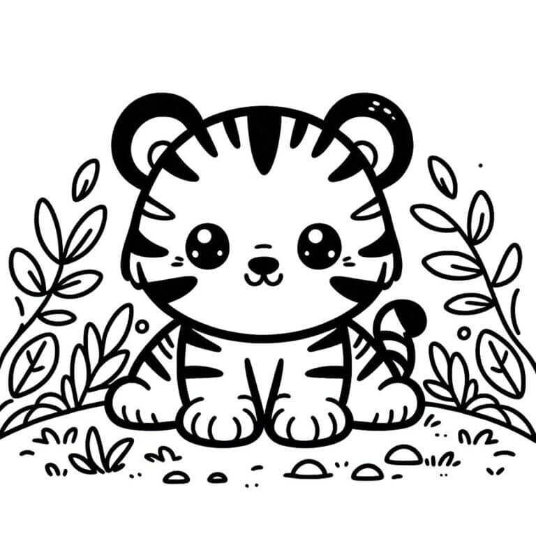Desenho de Tigre para imprimir