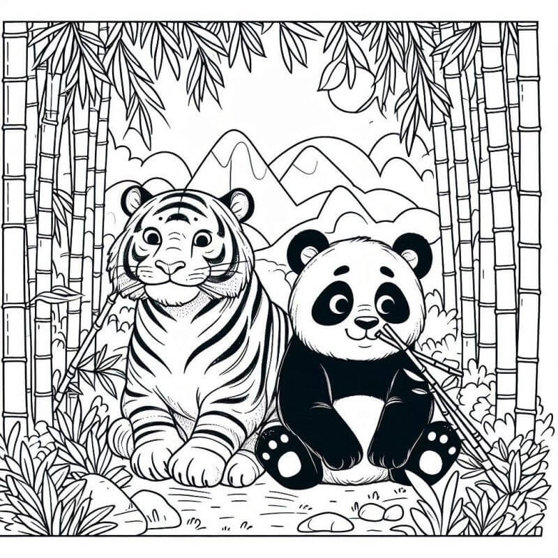Desenho de Tigre para imprimir