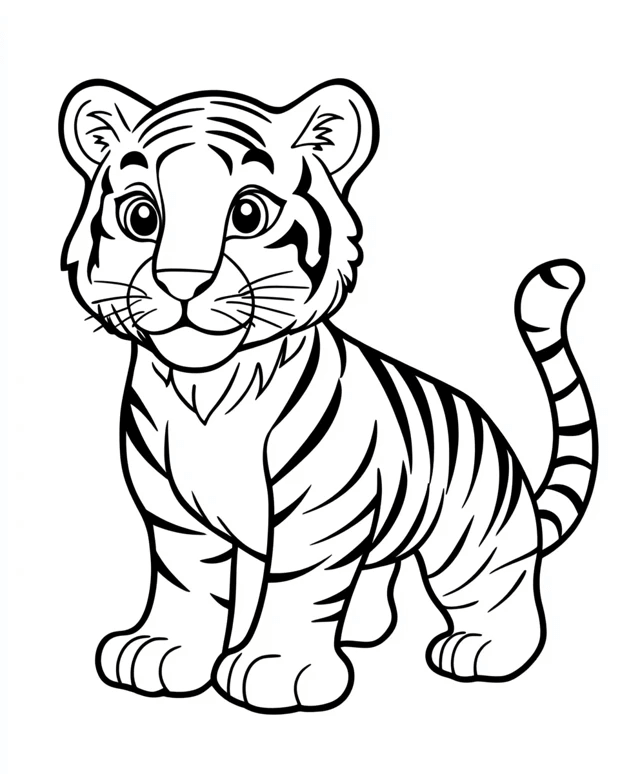 Desenho de Tigre para imprimir