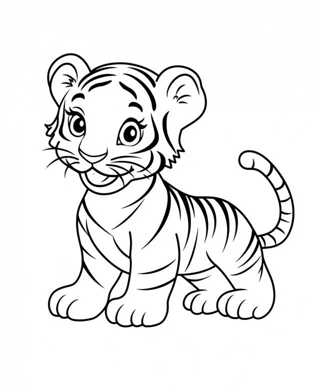 Desenho de Tigre para imprimir