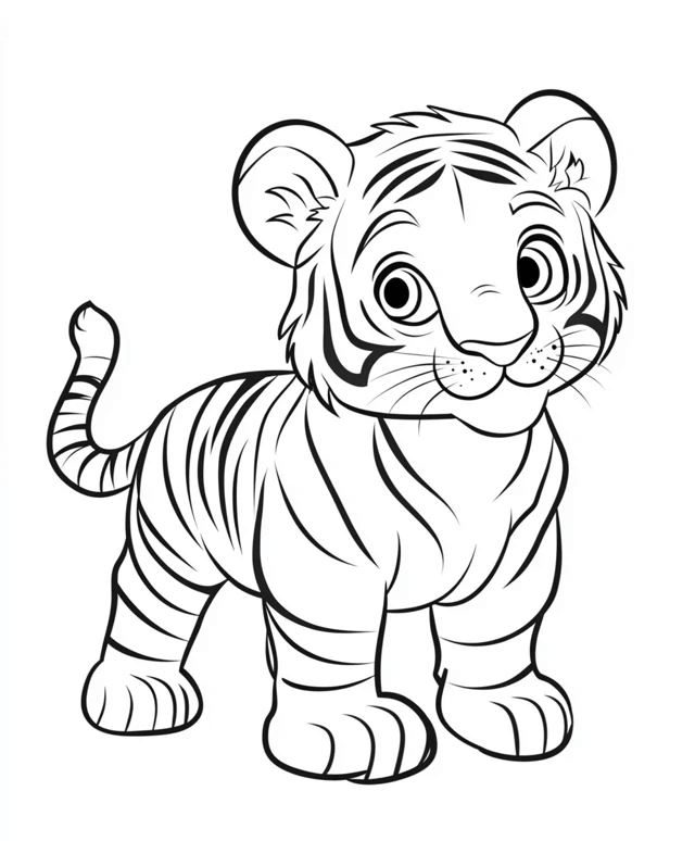 Desenho de Tigre para imprimir