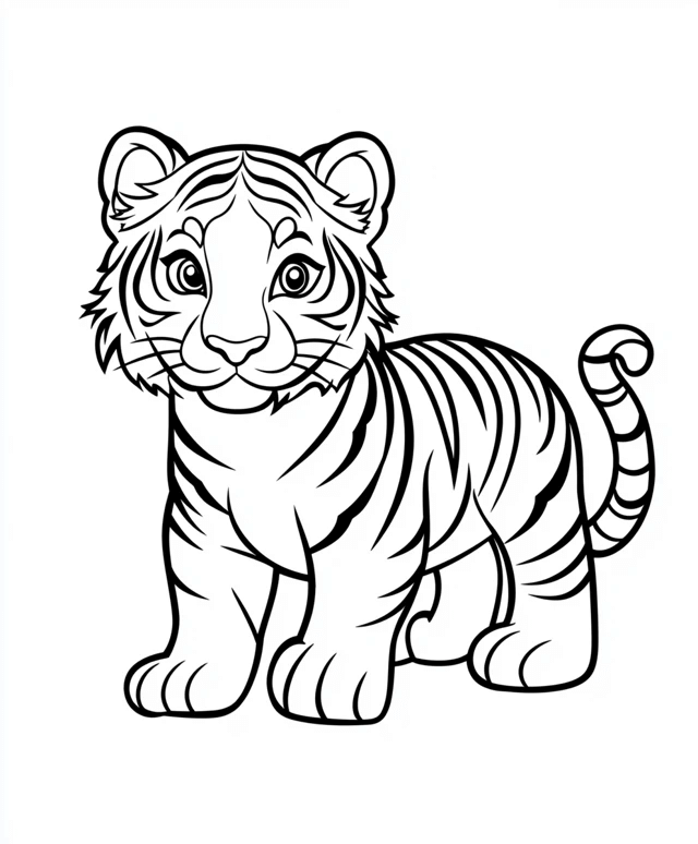 Desenho de Tigre para imprimir