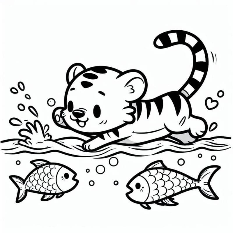 Desenho de Tigre para imprimir