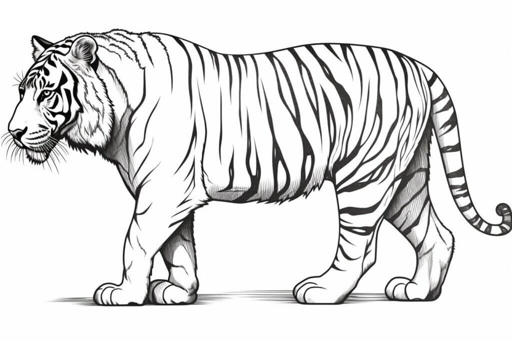 Desenho de Tigre para imprimir