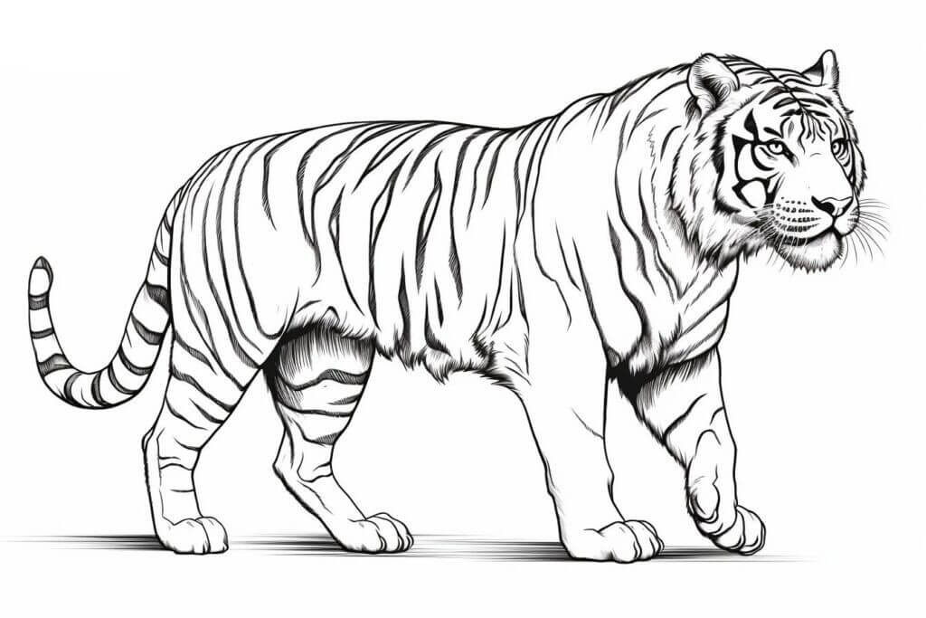 Desenho de Tigre para imprimir