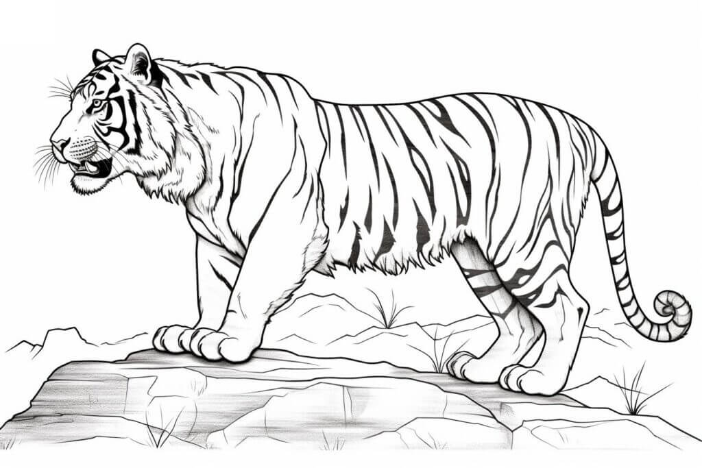 Desenho de Tigre para imprimir