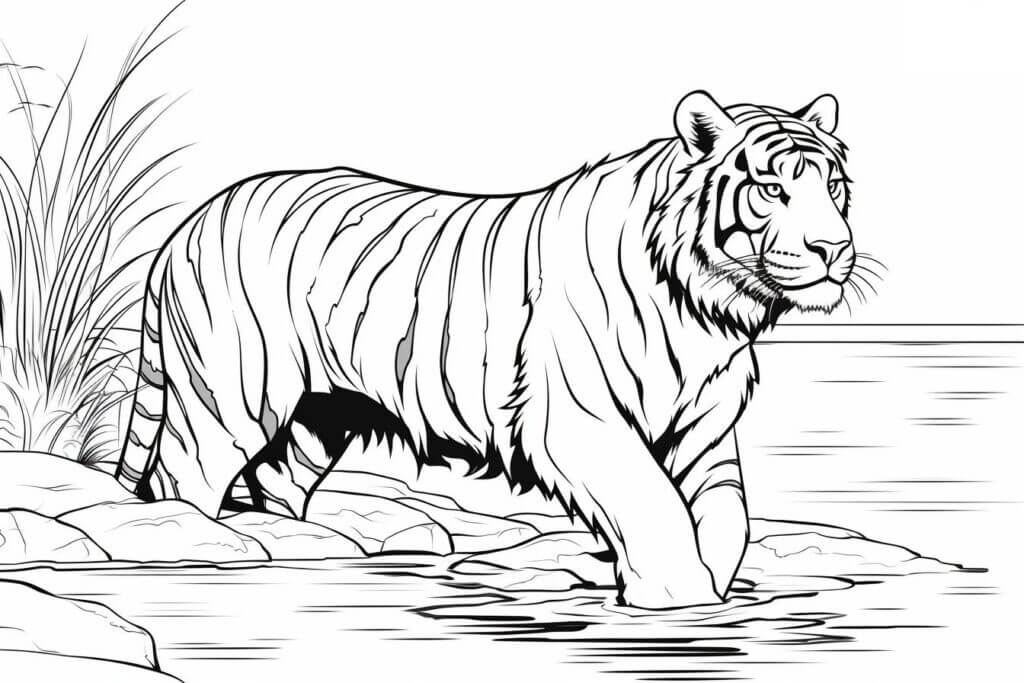 Desenho de Tigre para imprimir