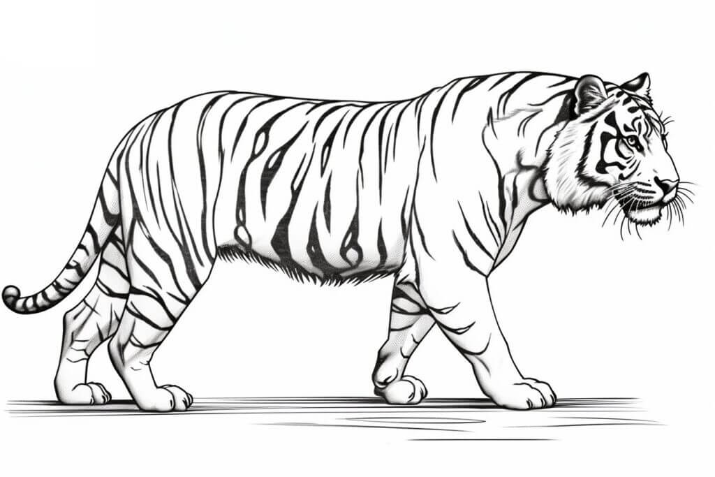 Desenho de Tigre para imprimir