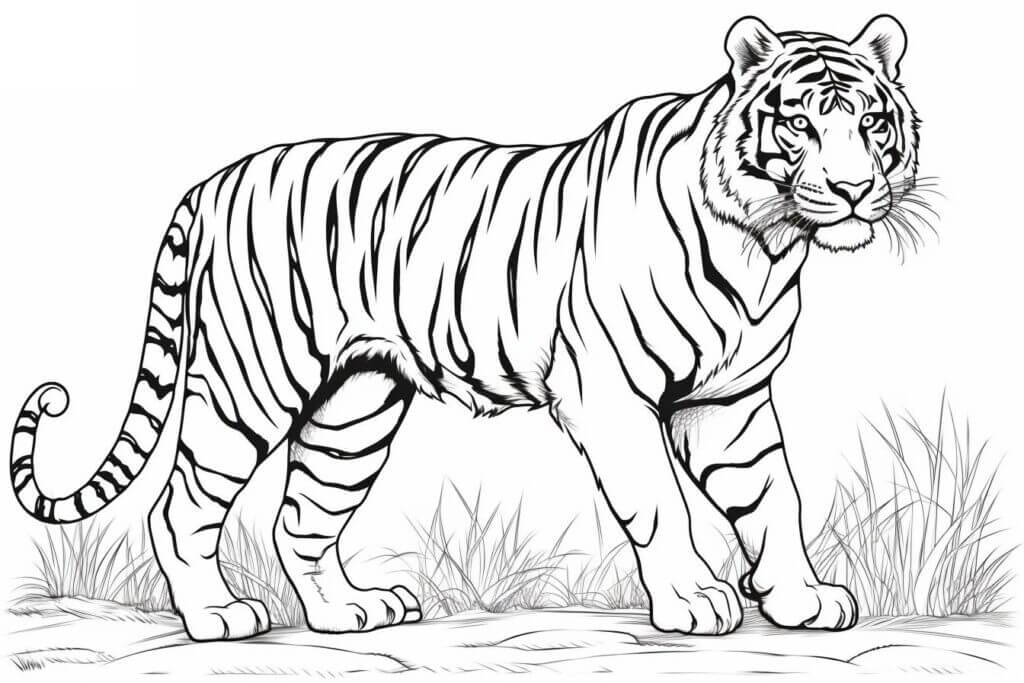 Desenho de Tigre para imprimir